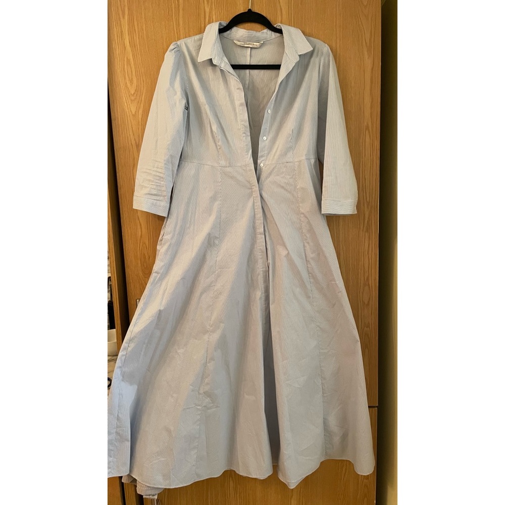 Zara maxi cotton stripe dress